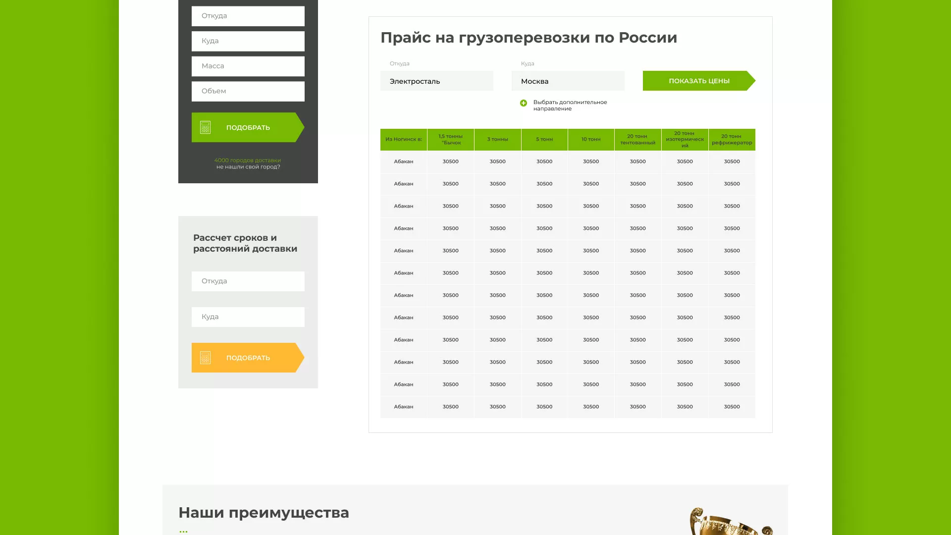 Разработка логотипа и сайта компании «Инком-Логистика» в Новом Уренгое