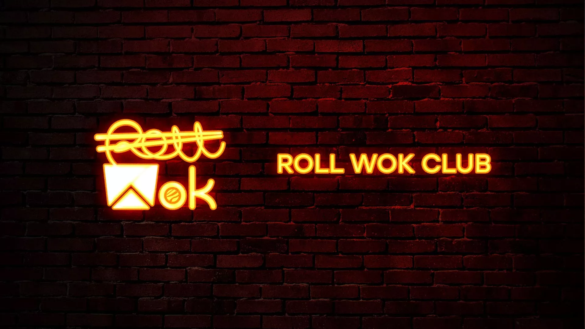 Разработка интерьерной вывески суши-бара «Roll Wok Club» в Новом Уренгое
